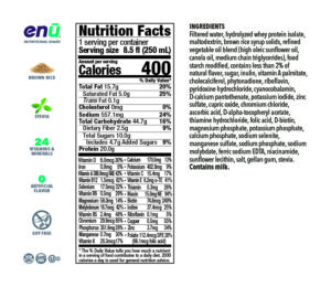 33242US ENU Vanilla FactPanel 300x260 - ENU Nutritional Shakes